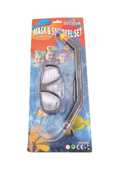 Bermuda Maske Şnorkel Set Ak409-150bc-siyah