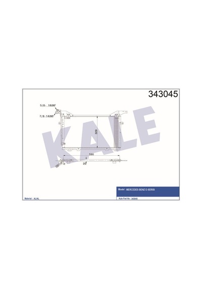 KALE OTO Radyatör 343045 Klima Radyatörü Mercedes Benz W210 E250Td E270Cdı E300Td E320Cdı 95-