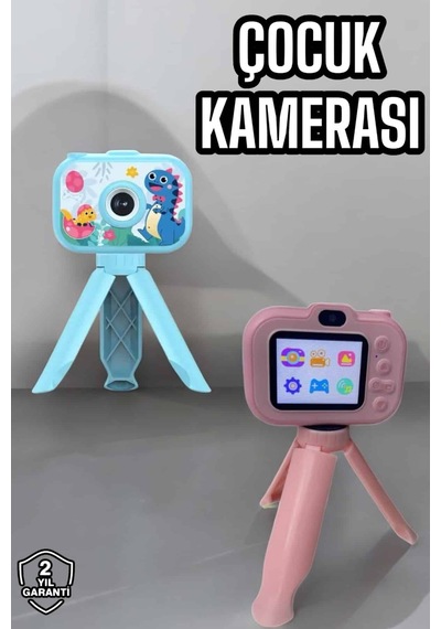 Ayaklı Mini Fotoğraf Makinesi Çocuk Için Eğitici Glblseme - 9 Video Kamera