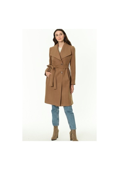 Z6639 Dewberry Bayan Palto-camel