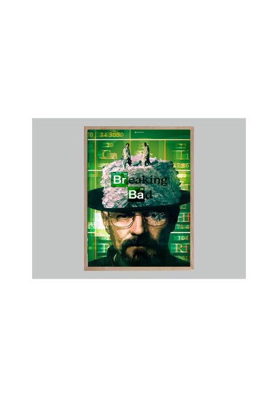 Breaking Bad Doğal Ahşap Çerçeveli Tek Parça Dekoratif Tablo Çok Renkli - 843829129 Çok Renkli