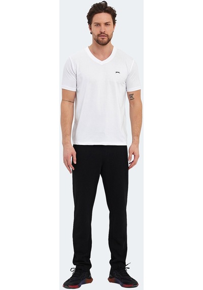 Slazenger KATRIINA Erkek V Yaka Beyaz Tişört
