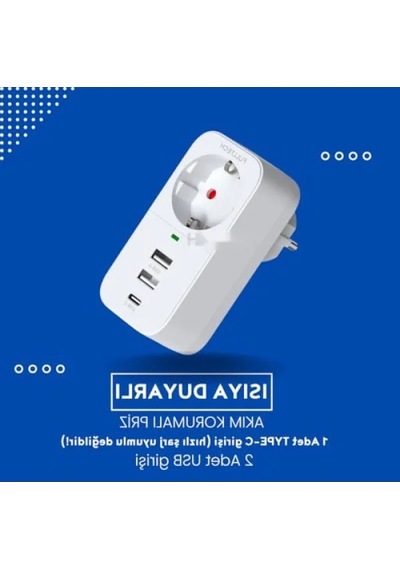 Akım Korumalı Usb Ve Type-c Girişli Priz 0