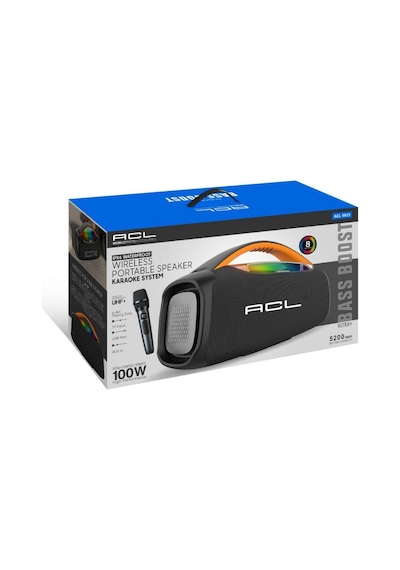 Box Party Boy Rgb Işıklı Ses Bombası Mikrofonlu Hoparlör Ses Bombası Müzik Çalar Extra Bass Ct-5825