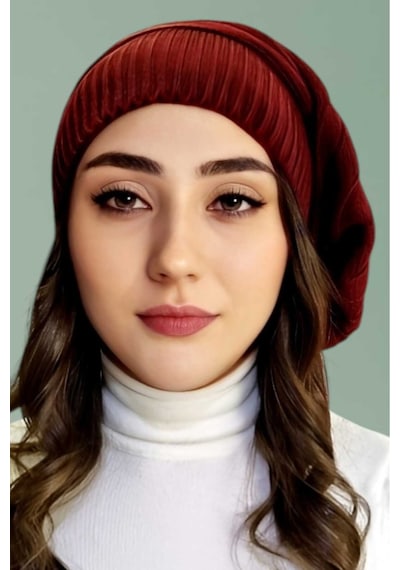 Tezzgelsin Kadın Kışlık Triko Örgü Bere Ve Boyunluk Bordo