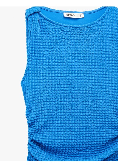Koton Bürümcük Kumaş Drapeli Kayık Yaka Kolsuz Slim Fit Uzun Kalem Elbise Mavi 6sak80010uk Mavi Koton Bürümcük Kumaş Drapeli Kayık Yaka Kolsuz Slim Fit Uzun Kalem Elbise Mavi 6sak80010uk Mavi