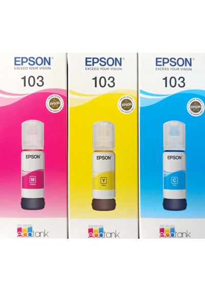 EPSON ECOTANK 103 KIRMIZI/SARI/MAVİ MÜREKKEP