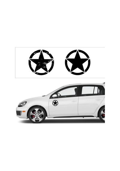 Mini Off Road Us Army Star Sticker Etiket Yapıştırması 2 Adet
