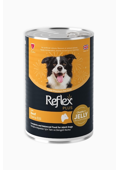 Reflex Plus Jöle İçinde Et Parçacıklı Dana Etli Yetişkin Köpek Maması 400 G