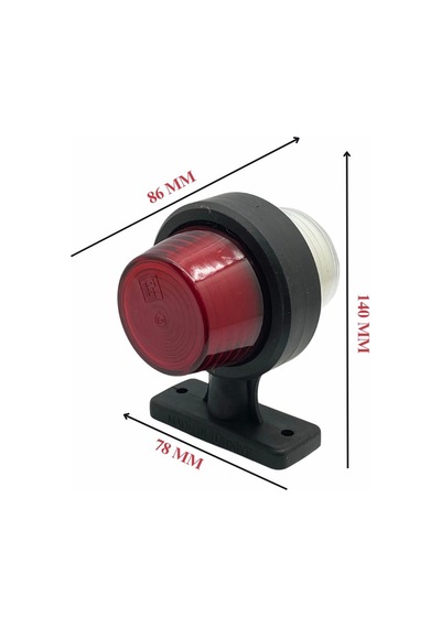 24v Takoz Lambası Küpe Tip Kırmızı-beyaz Neon Ledli