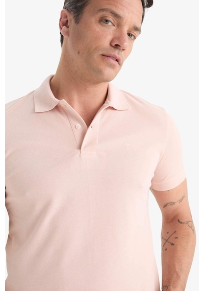 Defacto %100 Pamuk Slim Fit Dar Kesim Kısa Kollu Pike Polo Tişört E2633ax25smbr476 Bordo
