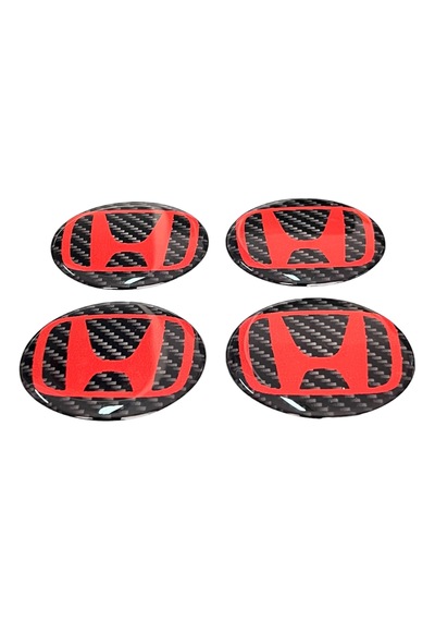 Honda Jant Göbeği 4 Lü Oto Universal Jant Göbeği Damla Etiket 3d Jant Arması Damla Sticker Seti Çok Renkli