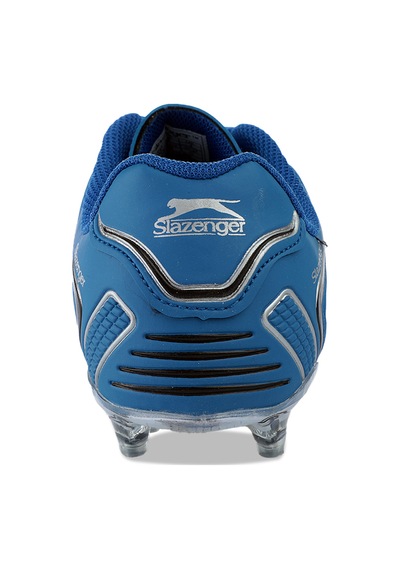 Slazenger HUGO KR Erkek Halı Saha Siyah / Mavi Futbol Ayakkabısı