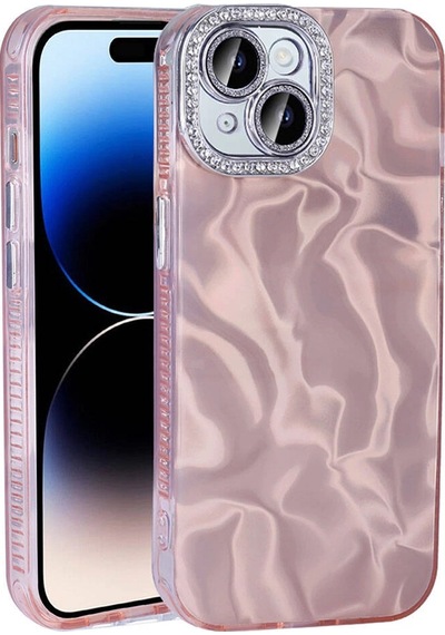 Apple Uyumlu  iPhone 15 Plus Kılıf Airbagli Parlak Taş Detay Tasarımlı Zore Esila Kapak