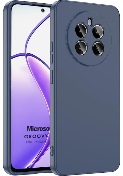 Microsonic Realme 12 Plus Kılıf Groovy Soft Lacivert -