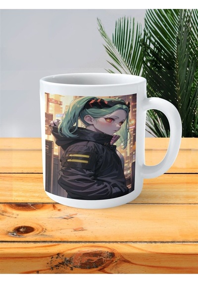 Cyberpunk Edgerunners Baskılı Kupa Bardak Model 3 Çok Renkli