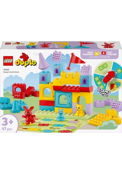 LEGO® DUPLO® Hopsy’nin Kale Oyunu 10450 - 3 Yaş ve Üzeri Çocuklar için 3 Hayvan Figürü İçeren Eğitici Oyuncak Yapım Seti (47 Parça)