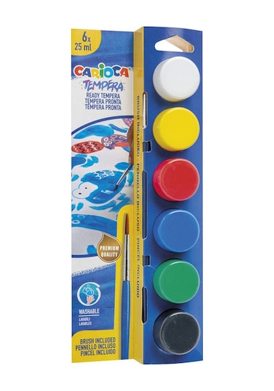 25 Ml Fırçalı Suluboya, 6 Renkli Yıkanabilir Set 124-Pembe