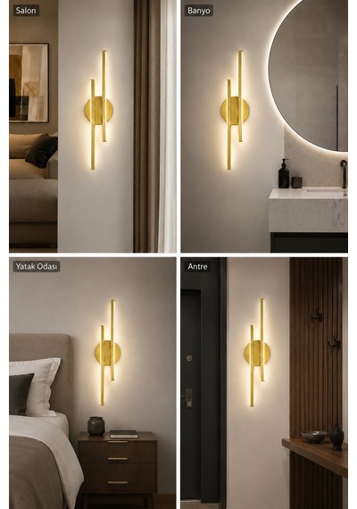Aden Modern Led Duvar Apliği Günışığı Eskitme