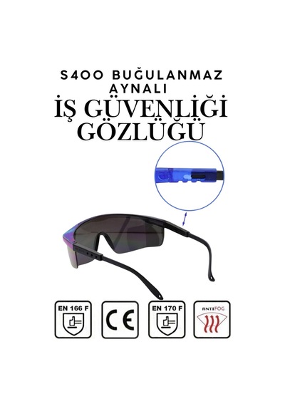 S400 Kulak Ayarlı Buğulanmaz İş Güvenliği Gözlüğü - Gökkuşağı Koruyucu Gözlük Çizilmeye Dayanıklı S400 Kulak Ayarlı Buğulanmaz İş Güvenliği Gözlüğü - Gökkuşağı Koruyucu Gözlük Çizilmeye Dayanıklı
