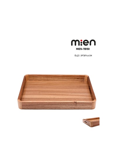 Mien Akasya Tepsi 39 X 28 X 4,6 Cm Kahverengi