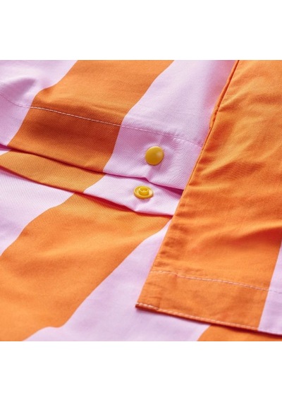 Ikea Slanhöstmal Tek Kişilik Nevresim Takımı 150 X 200 Cm Pembe - Turuncu