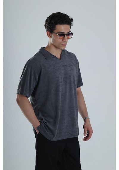 Cocopelli Erkek Antrasit T-shirt Dokuma Kumaş Coc1155 Antrasit