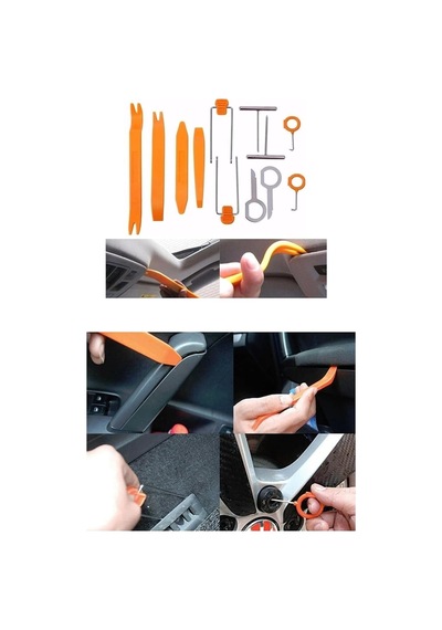 Jfınd Trim Turncu Oto Torpido Teyp Kapı Sökme Takma Döşeme Aparatı 12li Set