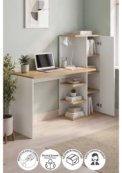 Bofigo Kitaplıklı Çalışma Masası Ders Çalışma Masası Dolaplı Çalışma Masası Bilgisayar Masası Ersoy Safir Meşe Beyaz Bofigo Kitaplıklı Çalışma Masası Ders Çalışma Masası Dolaplı Çalışma Masası Bilgisayar Masası Ersoy Safir Meşe Beyaz