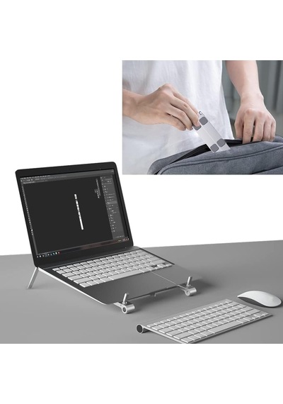 Ayarlanabilir Yüksek Kalite Metal Laptop Dizüstü Stand, Katlanabilir Taşınabilir Laptop, Tablet Telefon Yükseltici Standı Tutucusu, İpad Uyumlu, Macbook Uyumlu