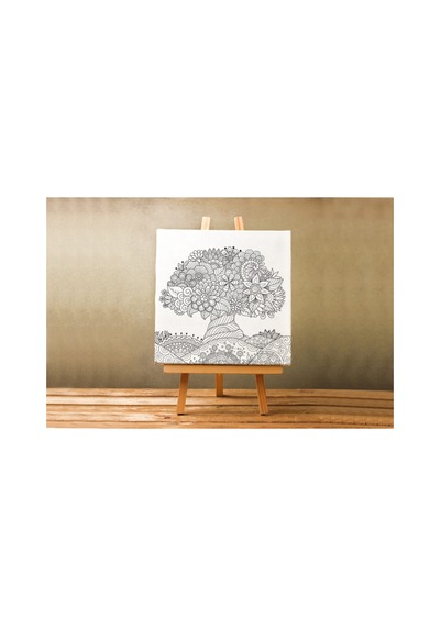 40x30cm Çocuklar Için Boyanabilir Tablo Tuval Mandala Kendin Boya Kalem Hediyesi Yoktur.