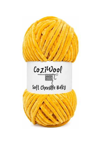 Kadife El Örgü İpliği Soft Chenille Bulky 5'li Paket, 5x100 Gr. 120 Mt. %100 Mikro Polyester Turuncu - 875823131