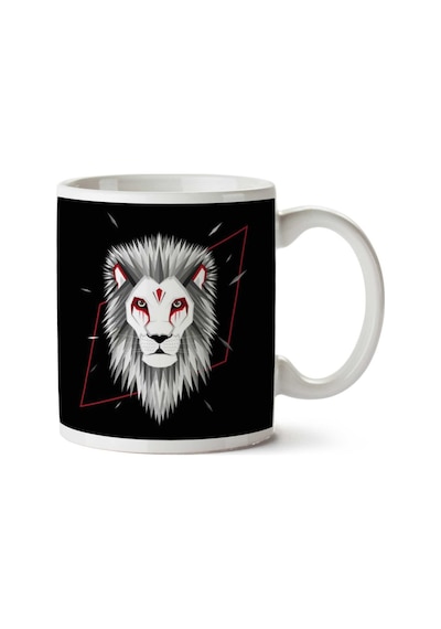 Graphic Design Jungle Lion İki Tarafı Baskılı Kupa Bardak