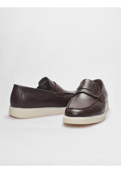 Hakiki Deri Kahverengi Erkek Sneaker Ayakkabı-kahverengi Kahverengi