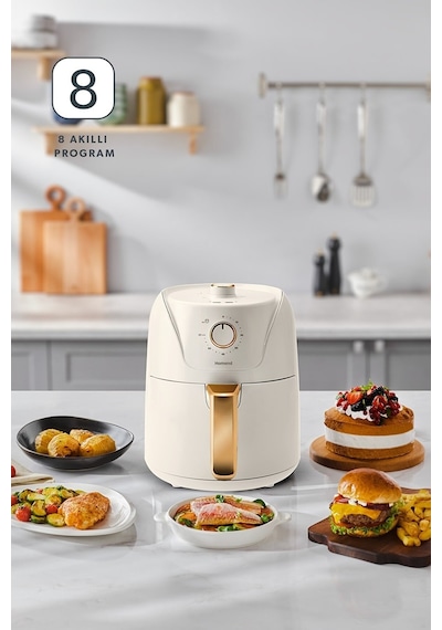 Homend Airfryday 2504H 8 Farklı Programlı, Yağsız Fritöz 4.3 Litre Airfryer