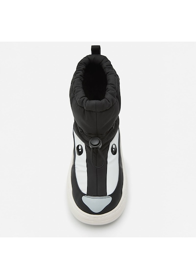 Na02 Black White Bot Kız Çocuk 80d3440100 Moon Boot Jr Park Tube Mid Animal Wp Panda Çok Renkli