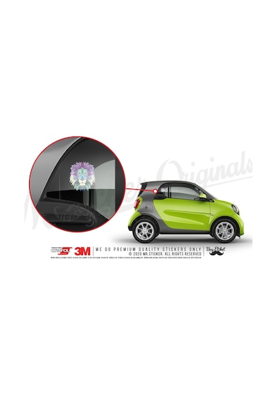 Bay Etiket An12 Triangle Tasarim Aslan Sticker