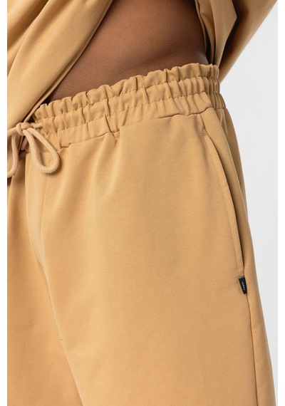 Basic Oversize Şort Takım Hardal