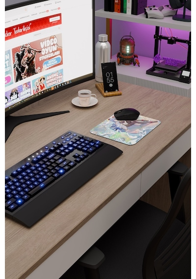 Ganyu Genshin Impact Anime Gacha V5 - 22x18 Gaming Mouse Pad Fare Altlığı