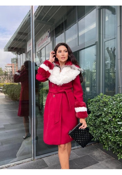 İthal Kürklü Bordo Kaşe-521 Bordo