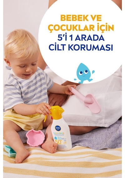 Nivea Baby Suya Dayanıklı Hassas Güneş Koruması SPF50 Bebek ve Çocuklar İçin Güneş Spreyi 270 ML