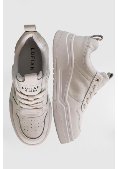 Lufian 122230050 Jennifer Kadın Hakiki Deri Klasik Sneaker Beyaz Beyaz