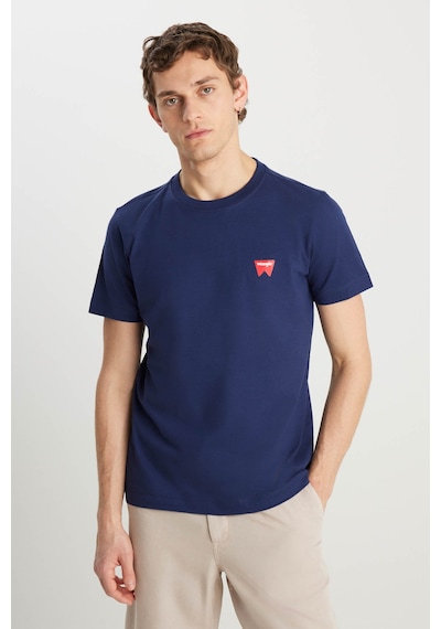 Wrangler Regular Fit Small Logo Lacivert Erkek T-shirt Mw70md3335 Lacivert