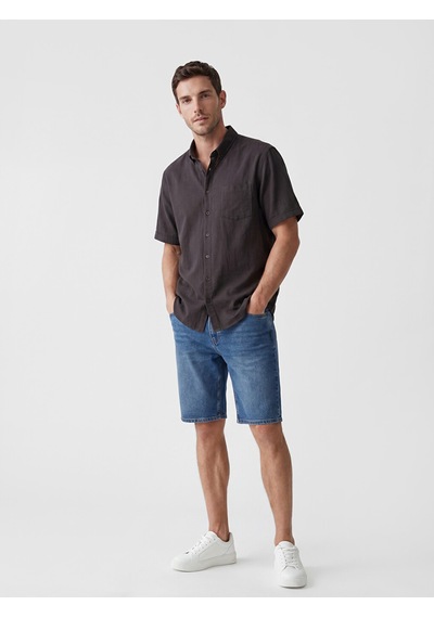 Lcwaıkıkı Classic Kahverengi Regular Fit Armürlü Erkek Gömlek