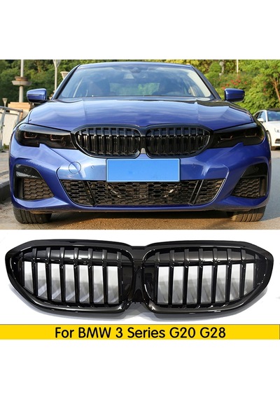 Bmw 3 Serisi G20 Piano Black Ön Panjur M3 Izgara Böbrek