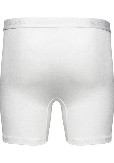 Weweus Beyaz 3'lü Micro Modal Premium Erkek Uzun Boxer 14193 Beyaz