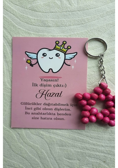 20 Adet Pembe Diş Buğdayı Hediyelik Anahtarlık - Bebek Hediyelik