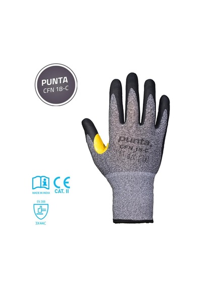 Köpük Nitril Eldiven Kesilmeye Dayanıklı Punta Cfn 18-c