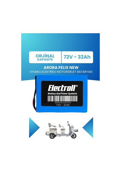 Arora Felıx New Uyumlu Batarya Lifepo4 72v 32ah