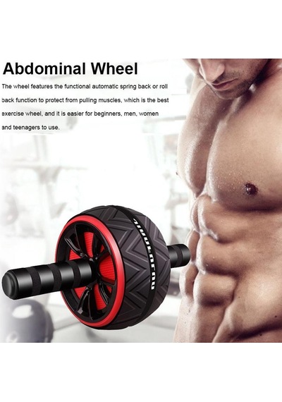 Dolıty Abdominal Egzersiz Tekerleği Fitness Gücü Kırmızı Kırmızı